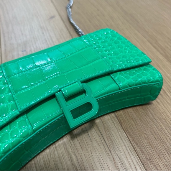 Balenciaga hourglass chain wallet crocodile embossed - Picture 7 of 12